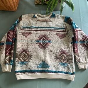 Vintage Men's Southwestern Patterned Sweater
